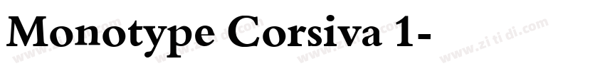 Monotype Corsiva 1字体转换